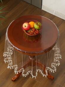 100% 防水防油加厚型乙烯基圆形桌布，适用于用餐、聚会和露营，易于擦拭清洁。 - 彩色 - 查看 6