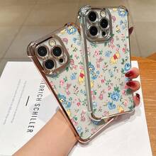 Disney.What Floral Patterned Phone Case With  Winnie The Pooh Showing Friendship And Joy. Compatible With IPhone 17, 16, 15, 14, 13, 12, And 11 Pro Models. Made Of TPU With Shockproof Protection. A Delightful Gift For Loved Ones, Perfect For Birthdays, Holidays, And Special Occasions. - 銀色 - 查看 4