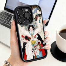 Funda de teléfono de moda, compatible con varios modelos de ,  y , funda de teléfono con diseño de vestido tradicional chino para modelos de ,  y , funda de protección para teléfono, regalo de funda de pareja para novio o novia, regalo de vacaciones, este es un regalo popular para amigos o socios, adecuado para ocasiones de negocios. Duradera, resistente a las manchas y a las huellas dactilares, esta nueva funda para teléfono de hombres y mujeres es un gran regalo. - Café integral - Ver 3