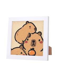 5D DIY Diamond Painting With Frame, Cute Capybara, Butterfly, Cow Diamond Art Kits, Mosaic Home Decor Wall Art, Gift For Friends On , Christmas, Valentine's Day, Halloween, Thanksgiving - 18*18 With Frame - View 10