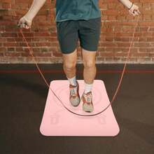 FIAN Kisangel colchoneta para saltar esteras de espuma alfombra interior Saltarlo no tapete gym tapete para gimnasio estera de cuerda deportiva colchoneta de ejercicios para el hogar tipe rosa - Rosa - Ver 3