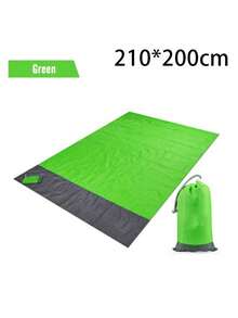 1PC Lightweight Oversized Picnic Beach Blanket Sandproof, Large Picnic Mat For Beach Travel Camping Hiking Machine Washable Includes: 1 Beach Mat, 4 Fixing Piles, 1 Buckle, 1 Small Package