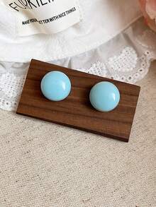 1 对亚克力时尚百搭甜美风格耳钉，适合女性日常佩戴、新年、圣诞节、情人节、复活节等场合 - 彩色 - 查看 19