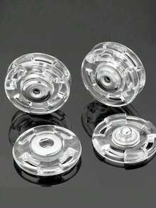 20pcs Large Transparent Invisible Buttons - Durable Plastic Snap Buttons, Suitable For Jackets, Coats, Sweaters, Shirts And DIY Crafts - Concealed Buttons, Sturdy And Durable, Can Be Used For Clothing, Jacket Repairs And Seamless Garment Accessories - Multicolor - View 10