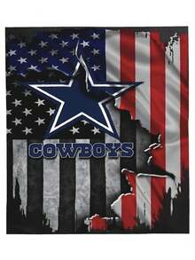 Dallas Team Cowboys Throw Blanket Warm Blankets Breathable Air Conditioner Blanket For Car Classic Outdoor Blankets For Picnic For All Season - Black - View 2