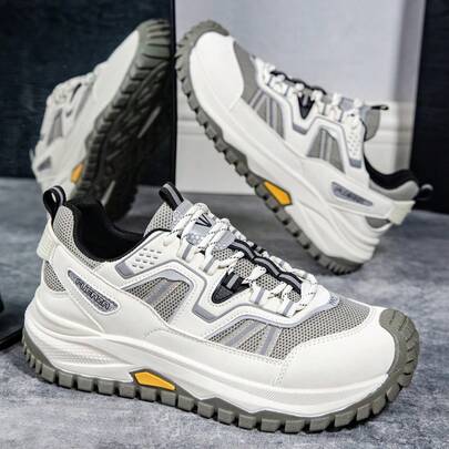 Zapatos de monopatín talla grande 2025, nuevos tenis gruesos y robustos, transpirables, resistentes al olor, ligeros, cómodos, versátiles, antideslizantes, adecuados para adolescentes y adultos jóvenes, zapatillas deportivas casuales de corte bajo con cordones, color negro, para deportes al aire uso casual