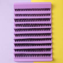 8-16mm Curl D Type DIY 180 Piece Cluster False Eyelashes 80D 3D Thick And Fluffy False Eyelashes Mink Imitation Makeup Tool Reusable For Beauty Makeup - D - View 5