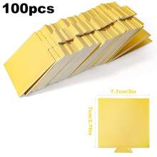 50/100pcs Disposable Aluminum Mini Cake Bases - Square Dessert Stands, Suitable For Cupcakes, Mousse, Pastries - Perfect For Weddings, Birthdays, Party Displays, Christmas, Halloween, Easter - Multicolor - View 11