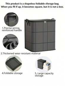1/4 túi đựng đồ dày màu đen, dung tích lớn, dùng làm túi đựng điện thoại, túi sắp xếp tủ quần áo, túi đựng chăn ga gối đệm và quần áo, túi đựng đồ gấp gọn tiện dụng, thích hợp cho phòng ngủ, tủ quần áo, gầm giường, phòng khách, ký túc xá, vật dụng cần thiết để sắp xếp quần áo. - Nhiều màu - Xem 7