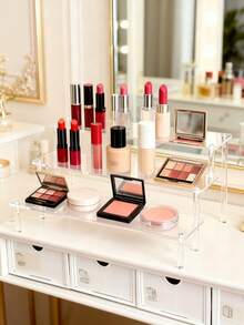 1 قطعة رف عرض طاولة الحلوى من الأكريليك، رف كعكة وكوب، رف وجبات خفيفة، طاولة حلوى لحفلة عيد الميلاد أو الزفاف، رف عرض على المكتب. رفوف متعددة الطبقات لعرض العطور ومستحضرات العناية بالبشرة والمستحضرات التجميلية في غرفة المعيشة والحمام والنوم وديكور المنزل. - متعدد الألوان - مشاهدة 4