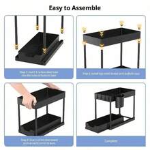 1 khay đựng đồ hai tầng cho bồn rửa, 1 khay đựng đồ cho không gian hẹp, khay đựng đồ đa năng cho bồn rửa, thích hợp cho ngăn kéo nhà bếp và phòng tắm. Giá đựng gia vị bằng nhựa để bàn, khay đựng gia vị, giá đựng chén đĩa và dụng cụ, khay đựng đồ cho bồn rửa, giá đựng đồ bằng nhựa. - Nhiều màu - Xem 12