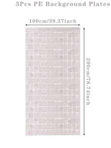 1/2/4件装银色金属箔帘幕背景，塑料雨帘背景，适用于生日派对、婚礼、家庭聚会、墙面装饰、万圣节装饰、圣诞节装饰、新年装饰
