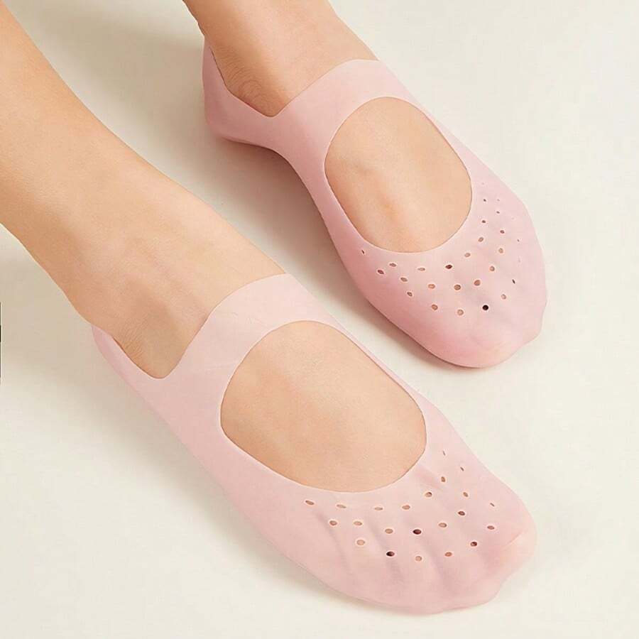 2 pares de calcetines de silicona hidratantes, calcetines de silicona suaves y antideslizantes, herramienta de cuidado de los pies de alta elasticidad, reutilizables con agujeros transpirables, adecuados para hombres y mujeres con piel seca o áspera, zapatos, primavera y verano, regalos para damas de honor, habitación, decoración de dormitorio, playa, viaje, para hombres, para mujeres, vacaciones, Día de la Mujer, artículos de viaje, recuerdos de boda, Y2k, dormitorio, accesorios de coche para mujeres, decoración de cocina, cosas lindas