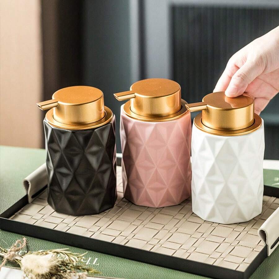 极简陶瓷泡沫瓶，适用于乳液、洗手液、沐浴露、洗发水、慕斯，酒店及家用可重复灌装分配器