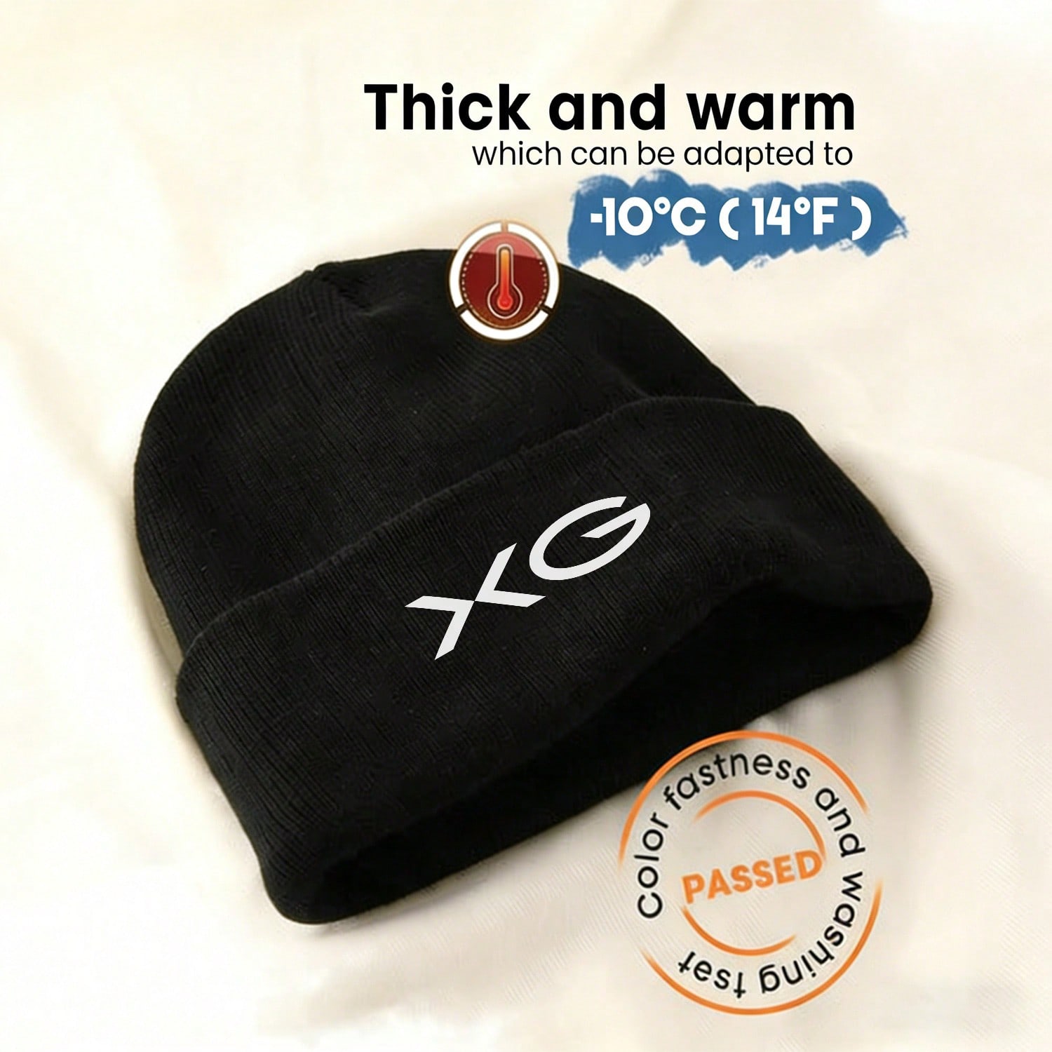 XG (Xtraordinary Girls) KPop HD Logo Beanie Winter Double Layer Warm Knit Cuffed Hat Stylish Slouchy Skull Cap For Cold Weather Men Women