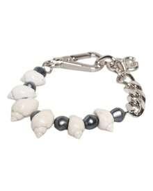 Dolce & Gabbana Shell Pearl Keychain Men Silver Bracelets - Silver - View 5