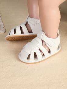 Sommarnya spädbarnssandaler, halkfria mjuka sular lämpliga för pojkar och flickor - Vitt - Visa 7