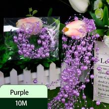 10米纯色柠檬圣诞串珠花环，圣诞装饰鱼线串珠链，适用于圣诞树、商店橱窗、节日装饰 - 彩色 - 查看 10