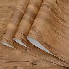 1 Cuộn Giấy Dán Tường Trang Trí Phòng Bằng Chất Liệu Vinyl Màu Nâu Vân Gỗ, Có Thể Tháo Rời, Chống Thấm Nước, Tự Dính, Dễ Dán Cho Nhà Bếp, Phòng Tắm, Phòng Ngủ, Phòng Khách, Mặt Bàn, Đồ Nội Thất, Trang Trí & Cải Tạo Nhà Cửa, Dễ Dỡ Bóc Dán. - Màu nâu  Mocha - Xem 15