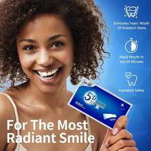 5D White Teeth Whitening Strips - 14 Treatment, Professional Strips For Stain Reduction - Mint Flavor - Strip - View 6