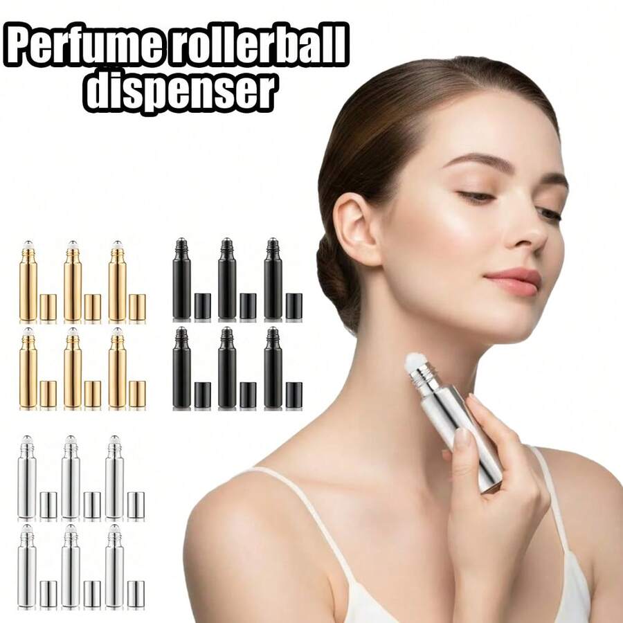 Ce flacon de parfum roulant exquis et compact de 10 ml présente une conception de bouteille indépendante et est disponible en noir, argent et or. Il permet un contrôle précis de la quantité et de la concentration du parfum appliqué. C'est un outil essentiel pour les retouches quotidiennes pendant les déplacements. - Multicolore - Voir 1