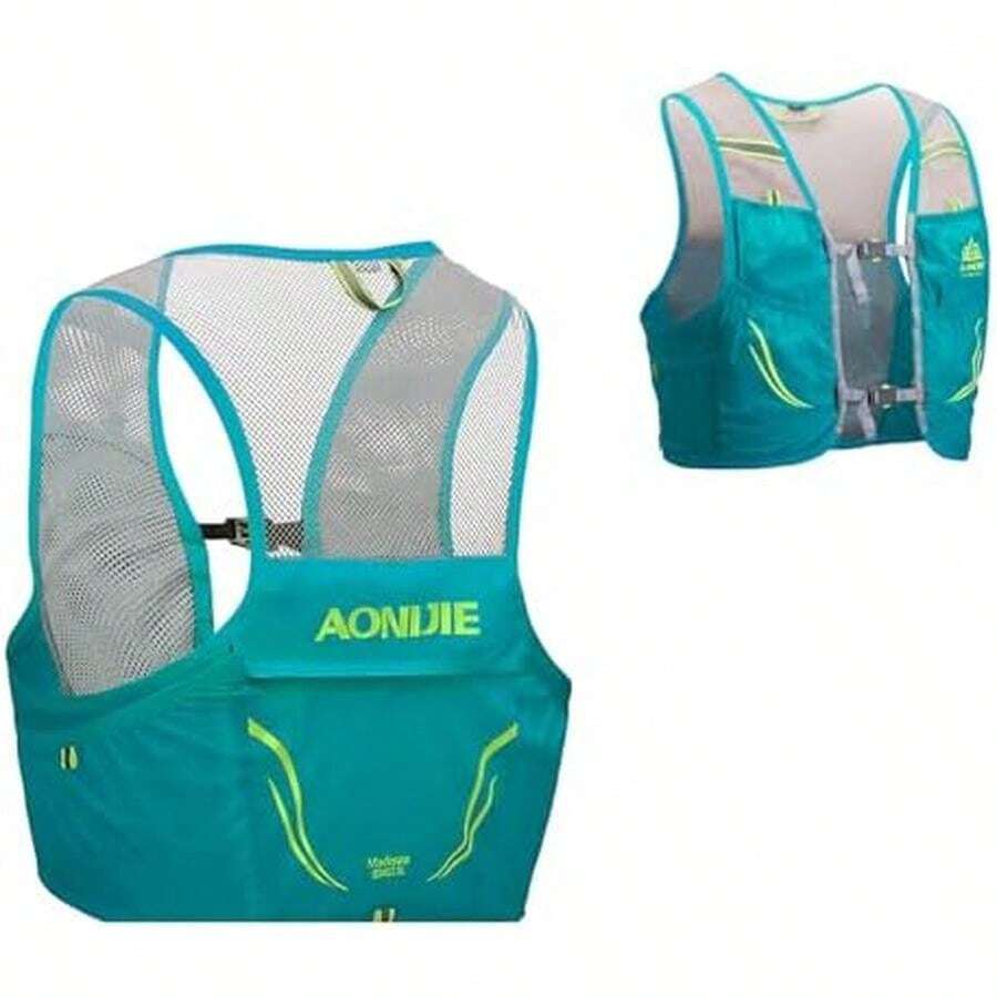 AONIJIE Chaleco de hidratación de 2.5 L, ligero, transpirable y estable, adecuado para hombres y mujeres al aire última intervensión, maratón - Verde (Verde Menta)-Mediano-Grande - Ver 1