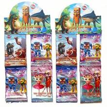 3套趣味疯狂卡牌游戏，疯狂卡牌收藏，疯狂礼物，策略卡牌游戏套装，5/3张光面激光印刷底卡，动漫风格战斗系列集换式卡牌，适合派对游戏、卡牌收藏、派对礼物、主题派对游戏、生日礼物、卡牌收藏、游戏粉丝收藏礼物（机器上重复图案） - 彩色 - 查看 3