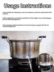 5 Pcs. Cookware Repair Patch Aluminum Foil Repair Patch Waterproof & Flame-Retardant Pure Aluminum Foil Suitable For Repairing Cracks In Frying Pans, Stainless Steel Cookware And Aluminum Pots