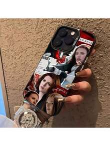 Custodia per telefono della famosa attrice americana Scarlett Johansson, compatibile con 16 Pro Max, 15 Pro, 14 Plus, 12, 13, X, XS Max, XR, con cover colorata in argento - z9 - Visualizzare 6