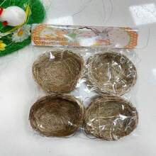 Easter Decoration Woven Straw Bird Nest, Handmade Mini Birdhouse, Matching Prop For Easter Egg Ornaments, 5 Sizes Optional - Brown - View 14