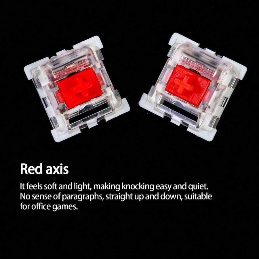 30Pcs Outemu Switch Mechanical Keyboard Replacement Ax​Is Black Blue Brown Red CIY Socket Key Switch SMD 3pin For MX Switch - Red - View 1