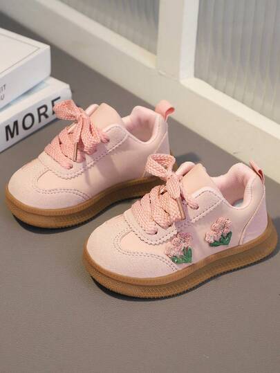 Toddler Shoes, Children's Sneakers, Comfortable Breathable Floral Fashion Casual Shoes, Girls' Walking Shoes, Kindergarten Outdoor Running Shoes