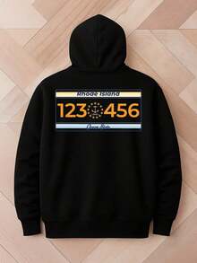 RhodeIsland Fun Black Hoodie For Autumn - Black - View 9