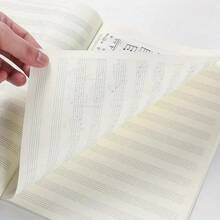 1/2 Pcs Black Blank Music Manuscript Notebook - 16 Pages 5-Line Staff Paper, 9.8" X 7" Music Notation Notebook With Treble Clef, Ideal For Musicians, Songwriters, Instrument Accessories, Easy Writing, Suitable For Classroom Notes, Music Lover Gifts, Band, Music Teaching, Back To School, Piano Accessories, New Year Gifts, Birthday Gifts