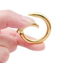 5pcs Spring O Rings Alloy Round Clips Circle Trigger Spring O Ring Snap Buckle Clasp Rings Keyring Hook Snap Clip For Keychains Bags Purses Handbags DIY Crafts, 7 Colors