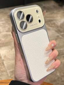 双色仿皮软手机壳，兼容 17 Pro Max、16、15、14 Pro Max、13，镜头保护，防震边框后盖。