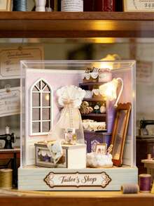 Kit di montaggio fai-da-te per modellino di casa in stile vintage, artigianato fatto a mano, regalo di compleanno per amici, giocattolo antistress - Multicolore - Visualizzare 6