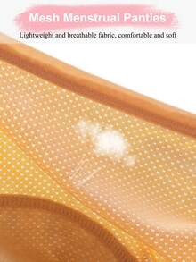 4 件装少女生理期内裤，柔软透气网眼材质