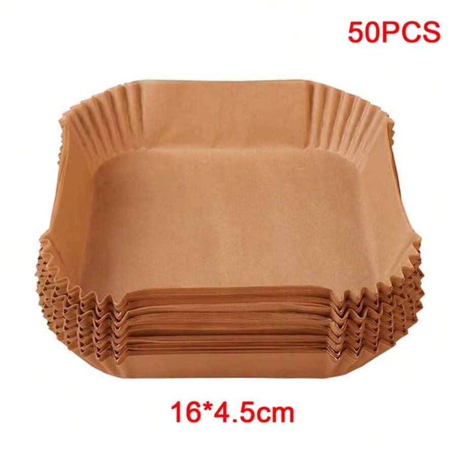 Kitchens Accessories Air Fryer Paper Kitchen Utensils Disposable Square Round Pastry Molds BBQ Plate Non-Stick Pad - 100pcs - 查看 1