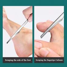 2/3pcs Stainless Steel Foot File Tool, Professional Foot Scraper Dead Skin Remover, Foot Care Tool For Men And Women (With Protective Cover) - Multicolor - View 7