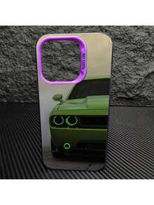 Étui de téléphone coloré IMD Dodge Challenger SRT, compatible avec les modèles 12, 11, 13, 14, 15, 16 Max Pro Plus, 17, 17 Pro et 17 Promax, avec un revêtement argenté - Z2 - Voir 7