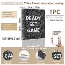 1 件帆布墙饰、带框墙饰、游戏玩家墙饰、男孩卧室装饰、现代黑白艺术、游戏室装饰、房间装饰、宿舍装饰、卧室装饰、家居装饰、海报、波西米亚风格装饰 - 彩色 - 查看 22