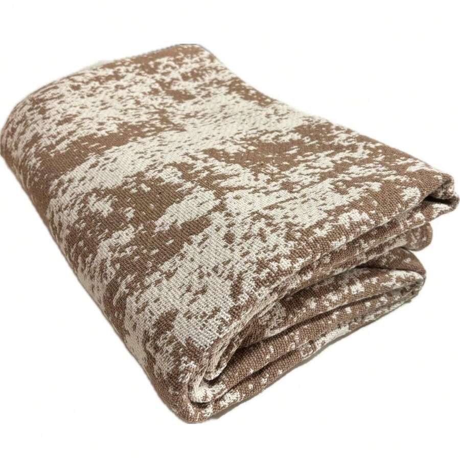 Living Room Or Bedroom Rug, Various Sizes, 100% Cotton. Thick And Very Soft, Machine Washable! - Abstract Caramel - View 1
