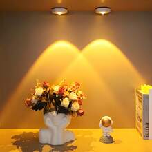 1个触摸感应LED壁灯，橱柜灯，夜灯，LED灯，六角猫眼日落灯，派对装饰，情人节装饰，橱柜下日落灯，房间灯，固定在壁柜上的日落灯，橱柜夜间装饰，补光灯，派对装饰，创意白色六角猫眼RGB壁灯 - 彩色 - 查看 15