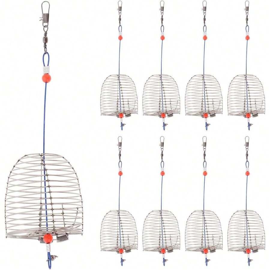 20 Piezas Jaula de Cebo de Metal Cesta de Cebo de Pesca Equipo de Pesca de la Carpa Mejor Cebo señuelos de Pesca Trampa de Cebo alimentador de Pesca de Carpa común carnada Soporte,37491782 - D - Ver 1