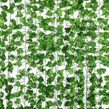 1/5pcs 90 Pieces Artificial Ivy Leaves Vine, Detachable Leaves, UV-Resistant Plastic Plants For Decoration In Living Room, Kitchen, Balcony, Garden, Bedroom, Farmhouse - Green - View 10