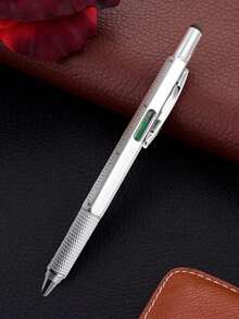 2/1Pc High-Quality Compact 6-In-1 Multifunctional Tool Pen - Strong Magnetic Cross-Head & Flathead Screwdriver Bits, Smooth Writing Ballpoint Pen, High-Sensitivity Stylus, Precision Ruler, Mini Bubble Level, All-In-One Pocket Gadget For Home Repair - Multicolor - View 10