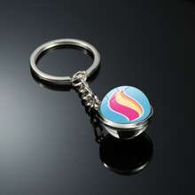 1个几何图案派对球钥匙扣，卡通超级进化石配件 - 彩色 - 查看 42