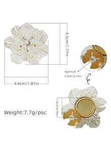 Metal Flower Snowflake Button Charms | Decorative Button Covers For Shirts | Versatile Clothing Accessories - Multicolor - View 10