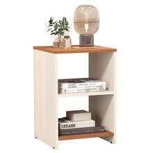 Retro Modern Bedside Table – Nightstand With Premium Finish For Bedroom/Living Room - Màu nâu  Mocha - Xem 2